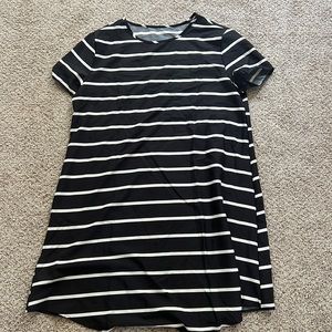 Black and white stripe dress